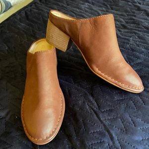 Clarks leather mules. NWOT